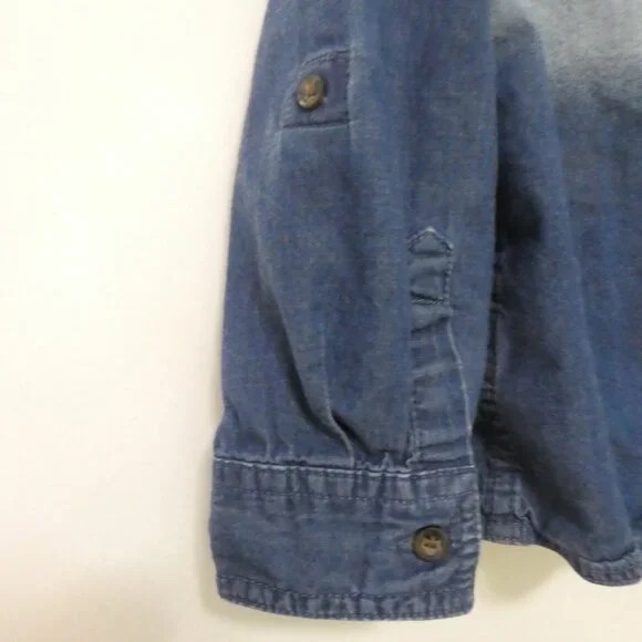 JOE FRESH - Toddler | 4 years | Ombre Denim Button-Up Casual Shirt | Pocket - Picture 12 of 15